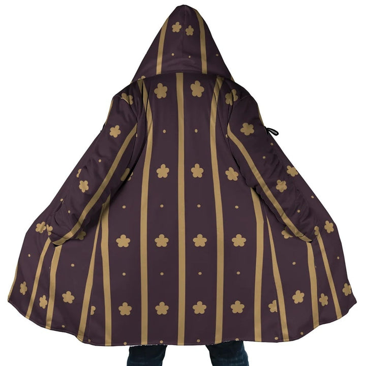 Law Wano Kuni Pattern Hooded Cloak Coat