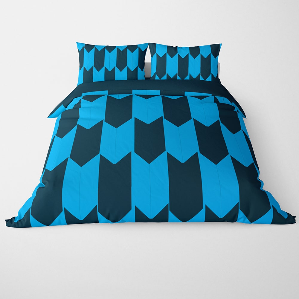 Trapezoid Tessellation Pattern Duvet Cover Set Bedding