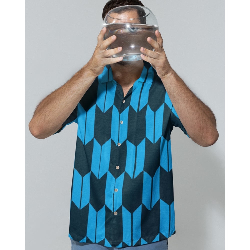 Trapezoid Tessellation Pattern Hawaiian Shirt