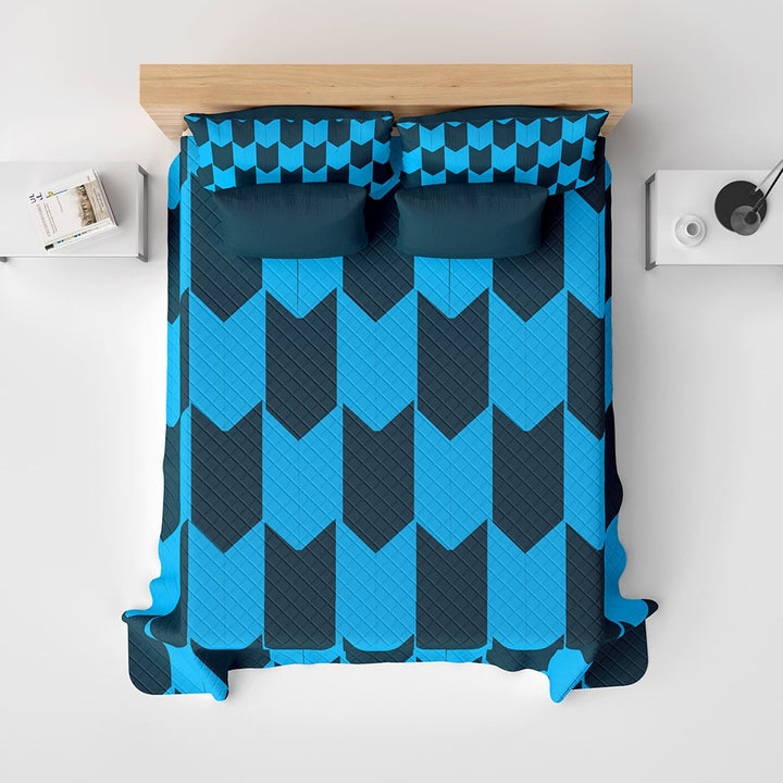 Trapezoid Tessellation Pattern Bedspread Quilt Set