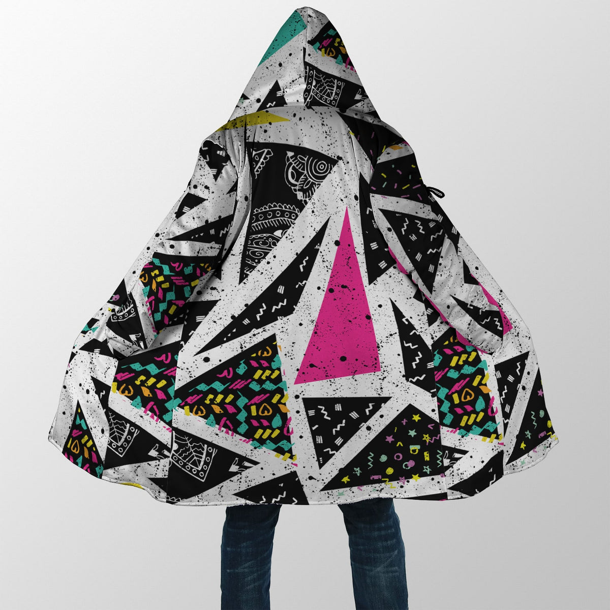 Triangle Spa Hooded Cloak Coat