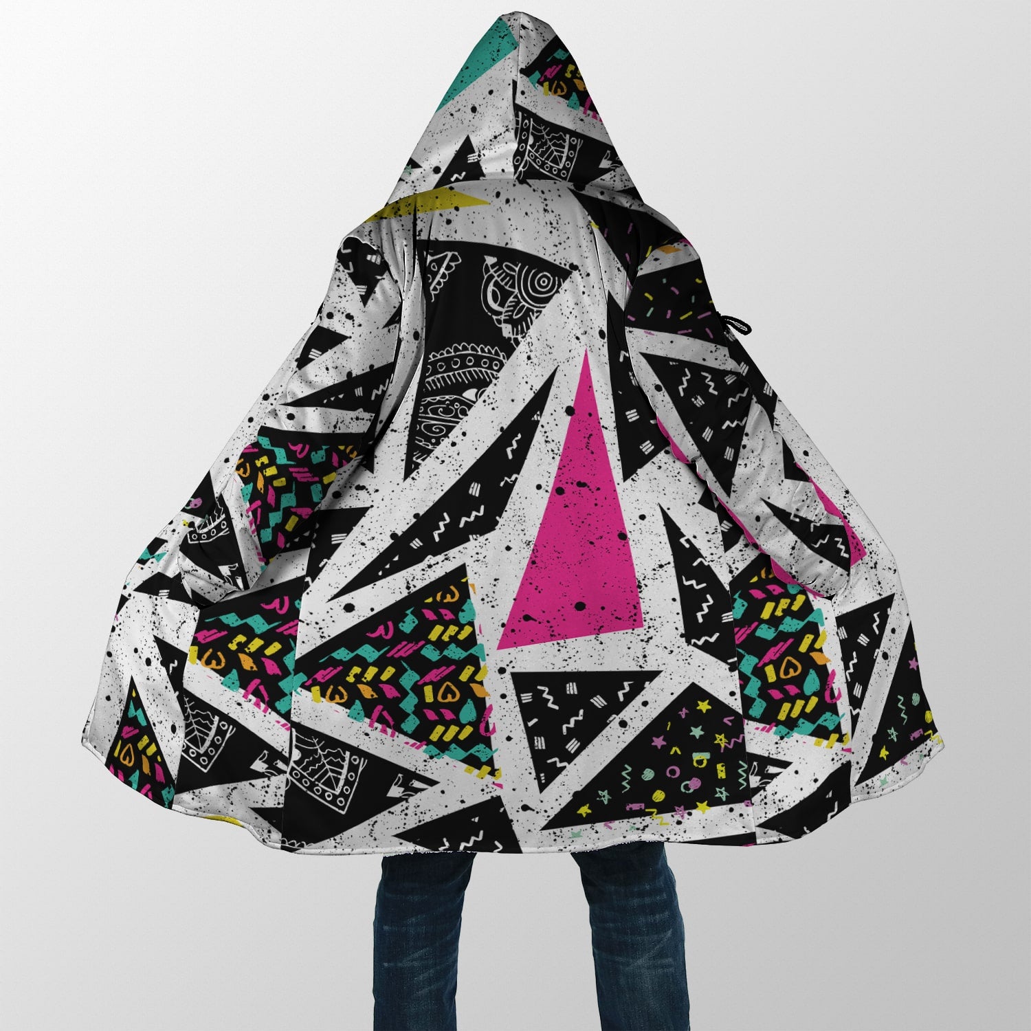 Triangle Spa Hooded Cloak Coat