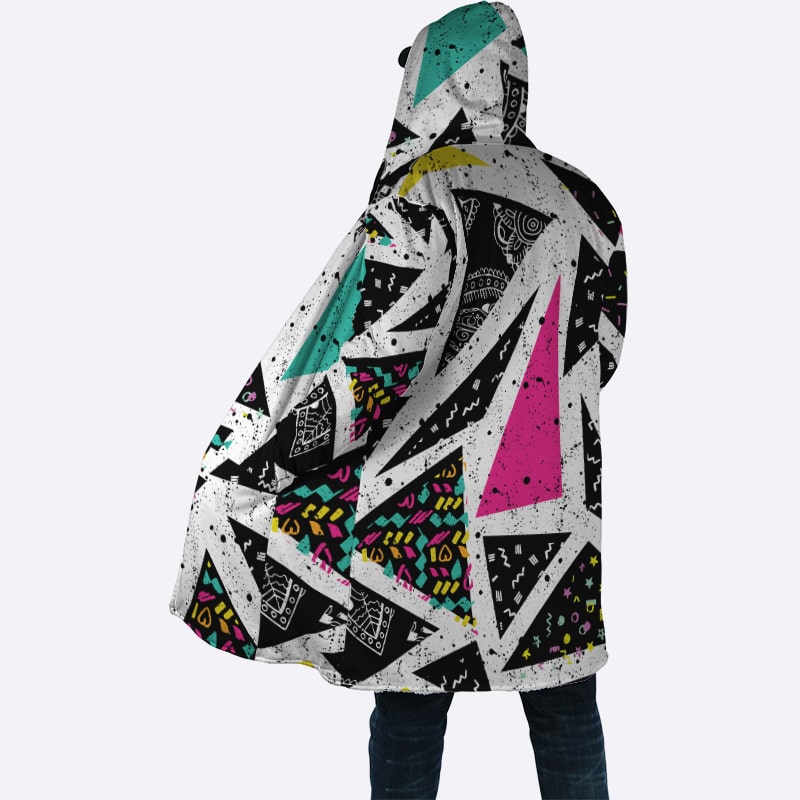 Triangle Spa Hooded Cloak Coat