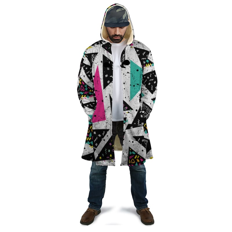 Triangle Spa Hooded Cloak Coat