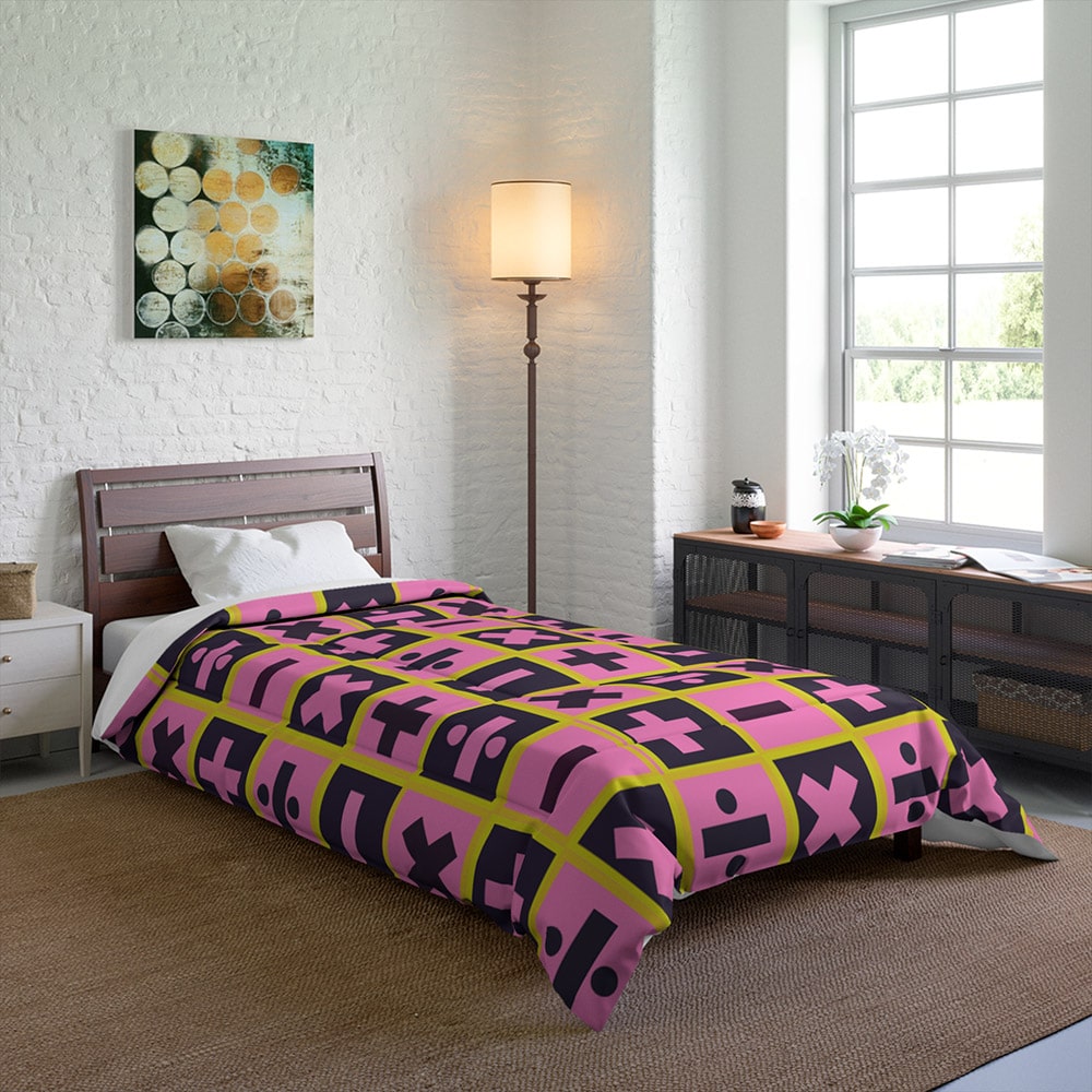 Trish Classic Pink Pattern Comforter Set Bedding