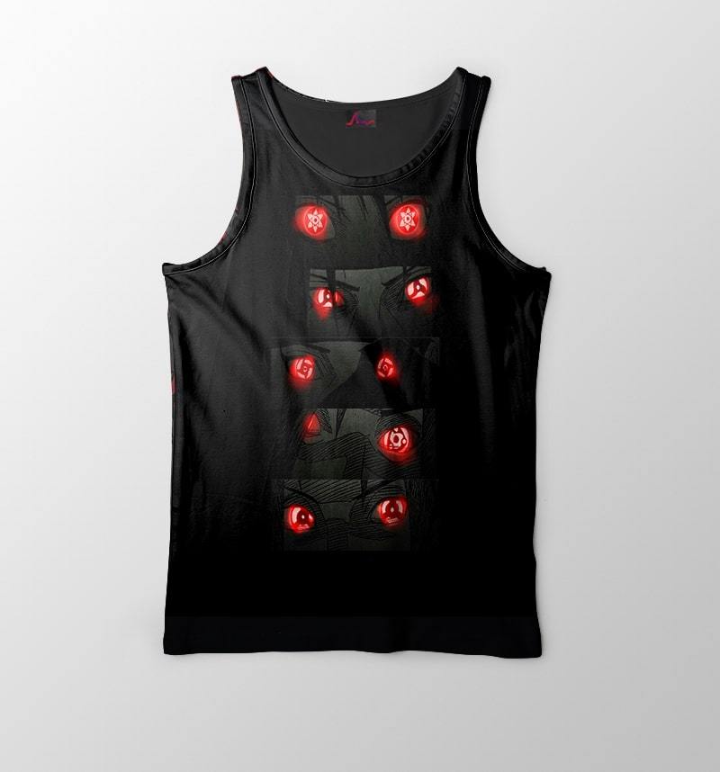 Uchiha Eyes Dark Fusion Naruto Tank Top