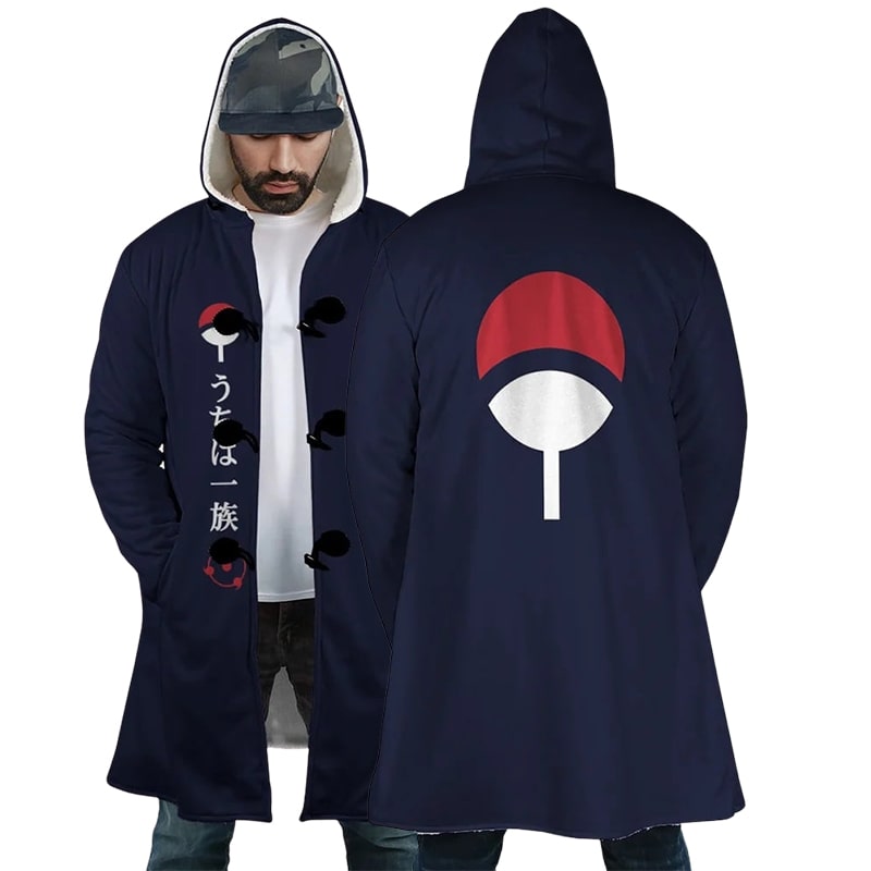 Shinobi Clan Emblem Hooded Cloak Coat