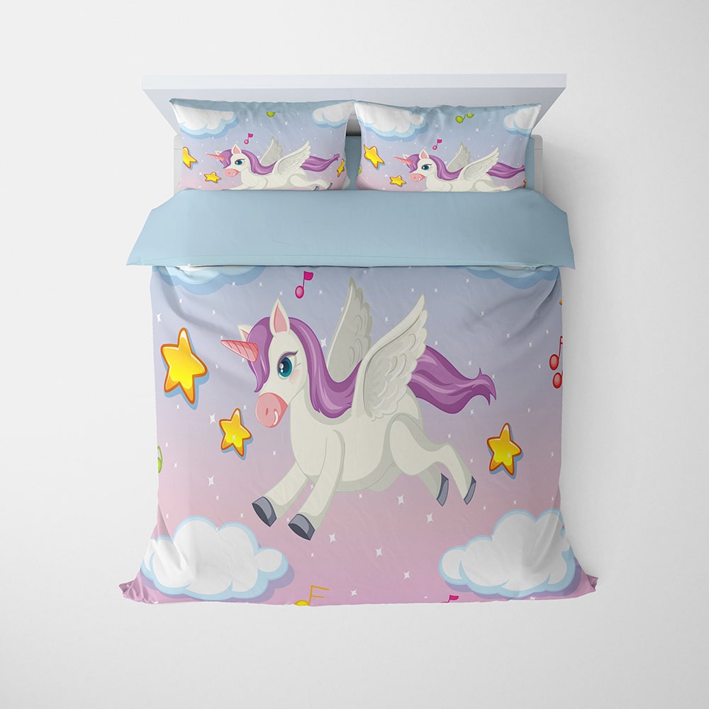 Unicorn At Sky Comforter Bedding