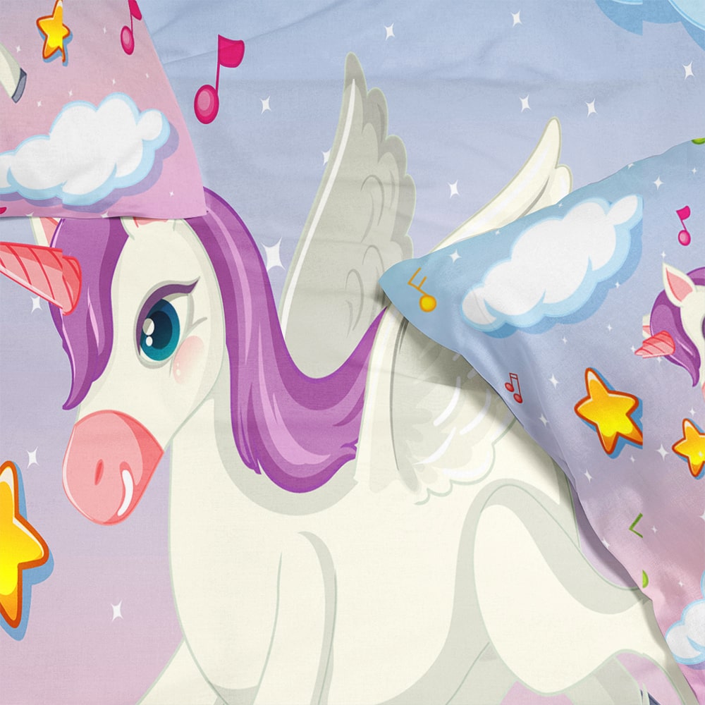 Unicorn At Sky Comforter Bedding