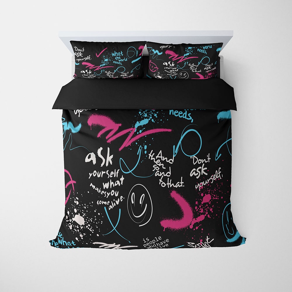 Urban Graffiti Art Quote Comforter Bedding