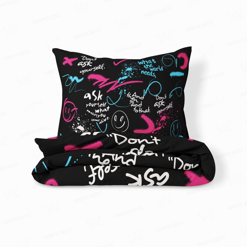 Urban Graffiti Art Quote Comforter Bedding