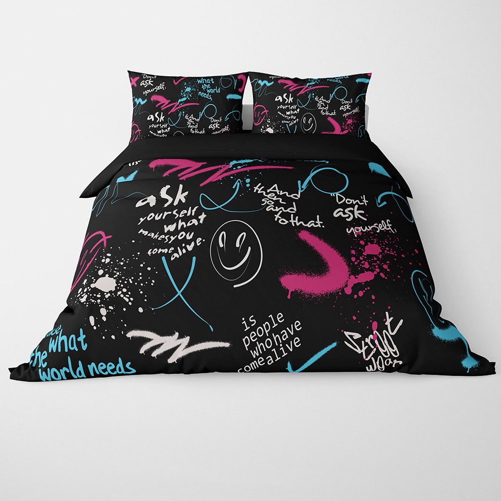 Urban Graffiti Art Quote Duvet Cover Bedding