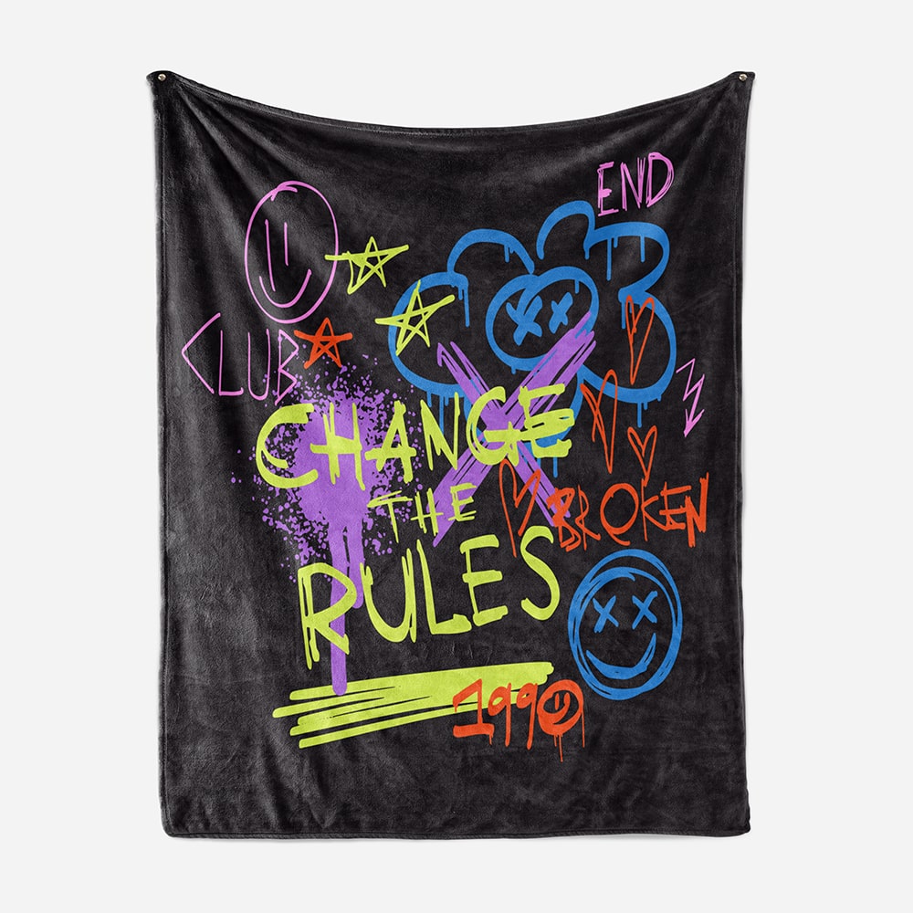 Urban Graffiti Change The Broken Rules Blanket