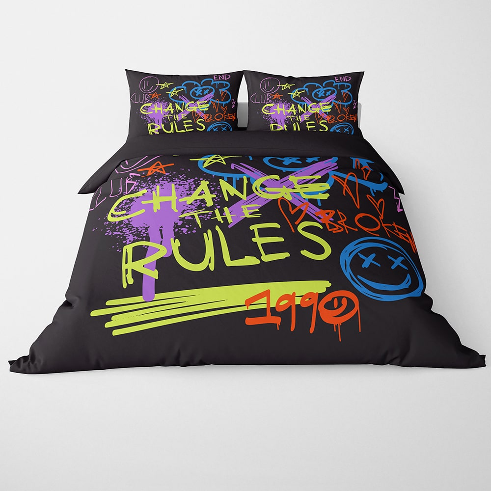 Urban Graphiti Change The Broken Rules Duvet Cover Bedding