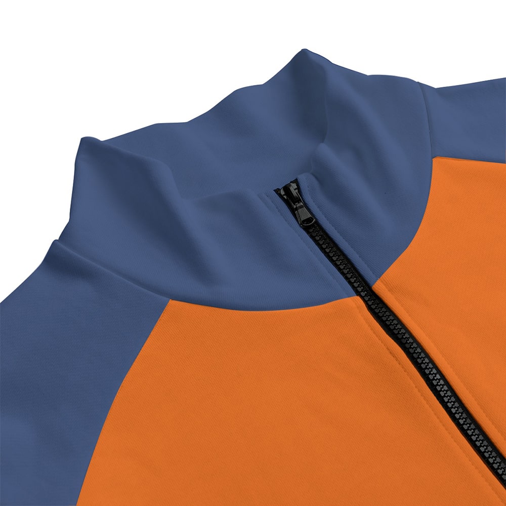 Uzumaki Classic Orange Blue Cosplay Collar Up Jacket