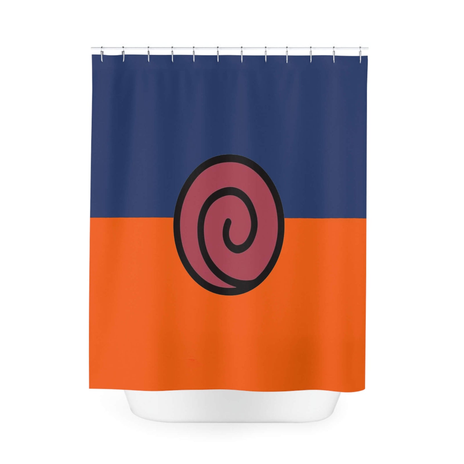 Uzumaki Clan Emblem Brushed Shower Curtains