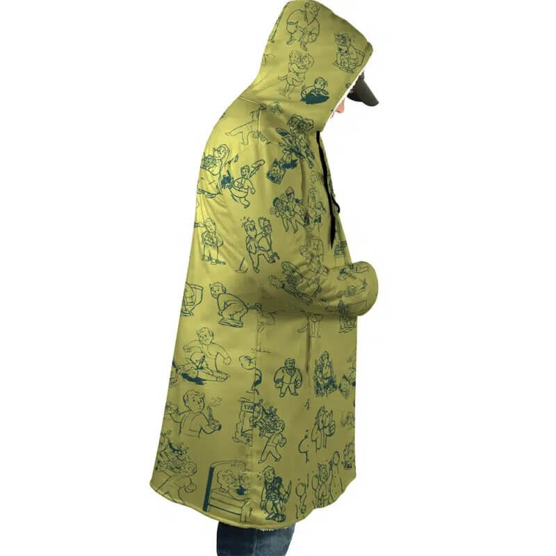 Vault Boy Fallout Hooded Dream Cloak Coat
