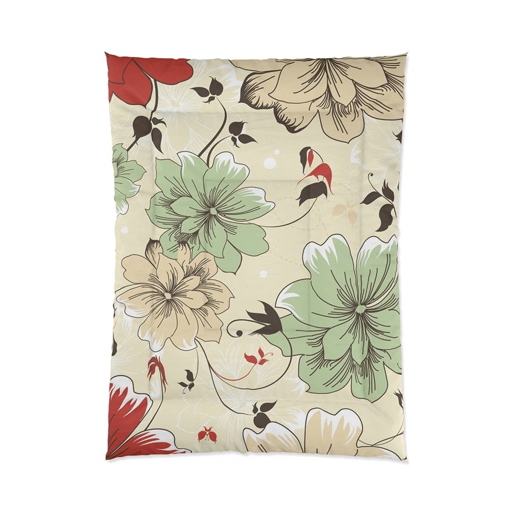 Floral Brushed Comforter Set Bedding