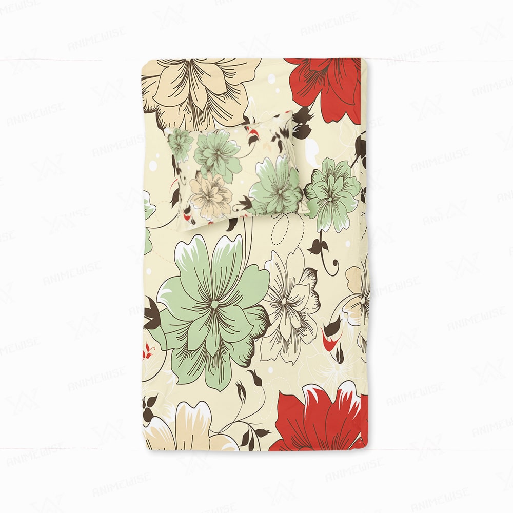 Floral Brushed Duvet Cover Bedding