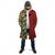 Water Pillar Color Overlap Pattern Hooded Cloak Coat