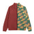 Water Pillar Color Overlap Pattern Collar Up Jacket