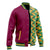Water Pillar Color Overlap Pattern Baseball Jacket