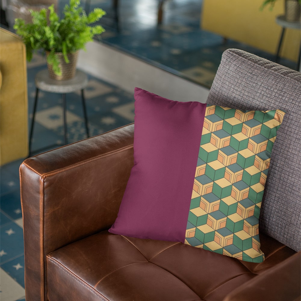 Anime Haori Colors Overlap Pattern Throw Pillow