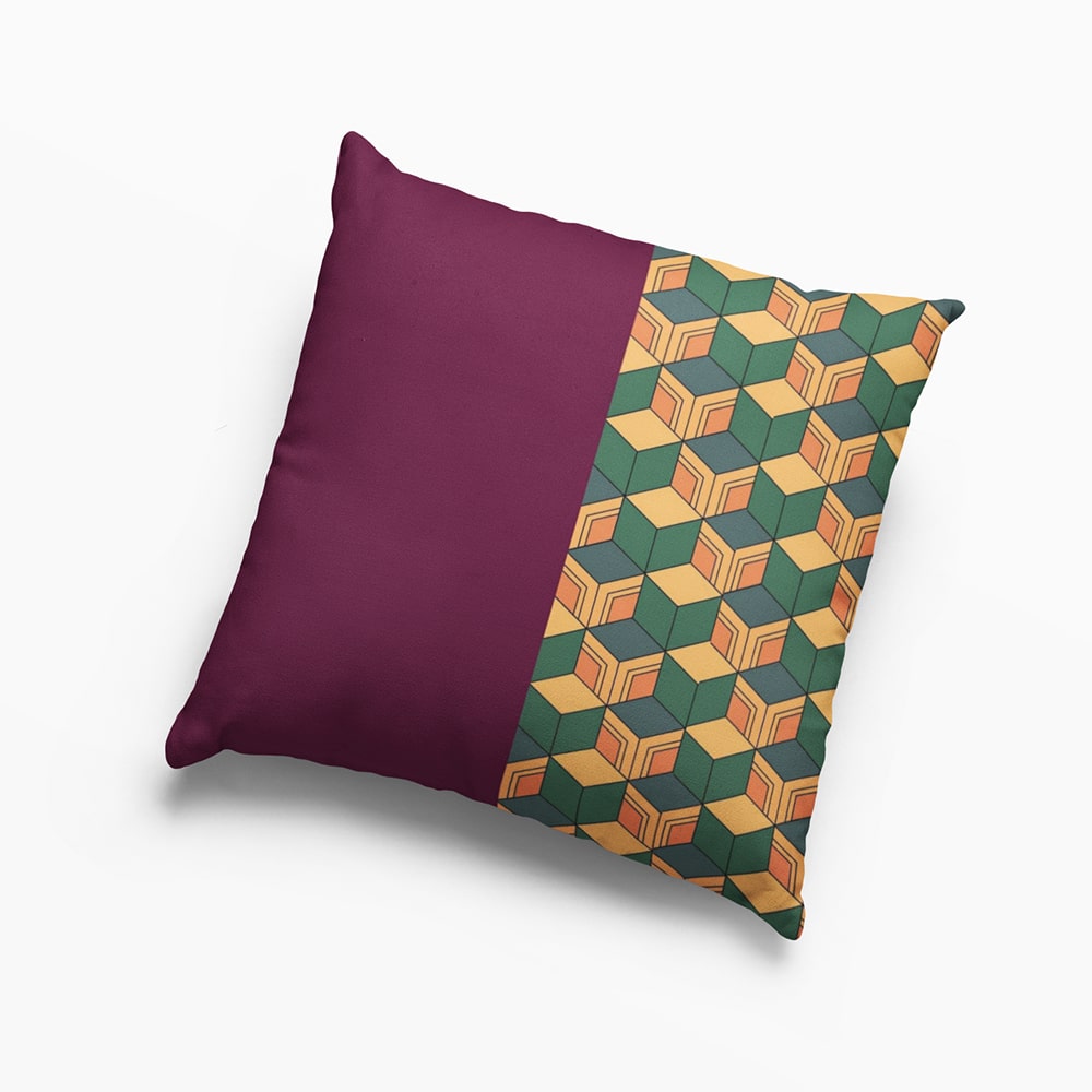 Anime Haori Colors Overlap Pattern Throw Pillow