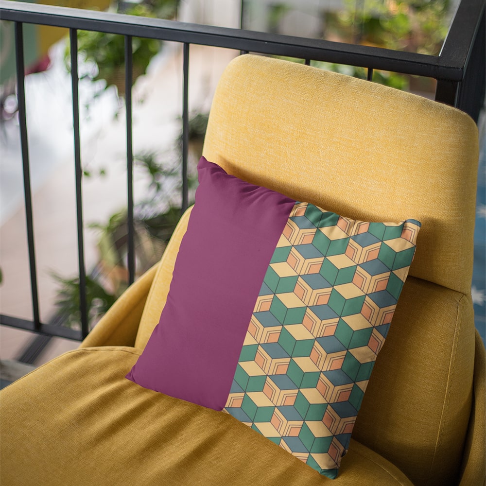 Anime Haori Colors Overlap Pattern Throw Pillow