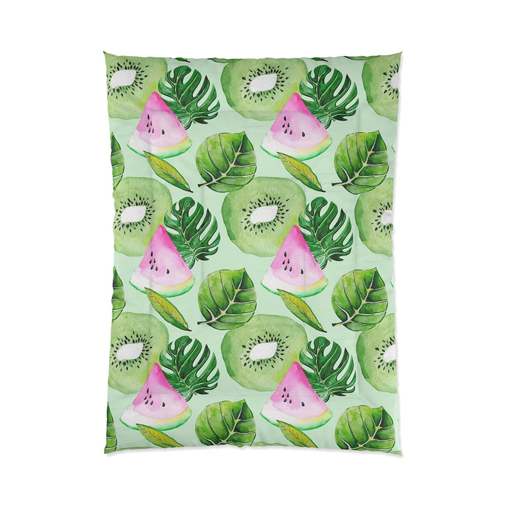 Watermelon Kiwi Brushed Pattern Comforter Set Bedding