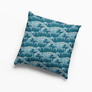 Waves of Kagawa Throw Pillow