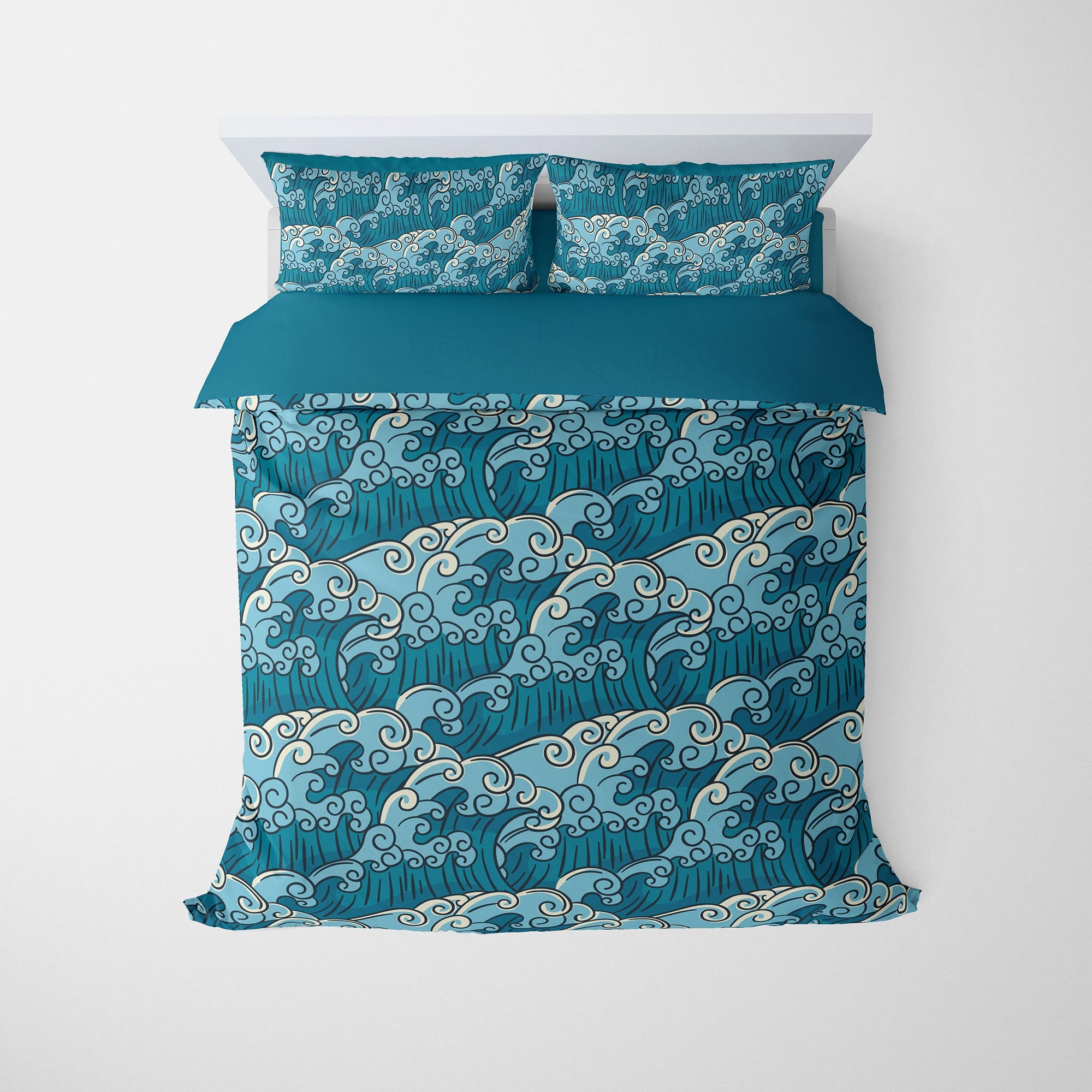 Waves of Kagawa Comforter Set Bedding