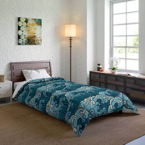 Waves of Kagawa Comforter Set Bedding