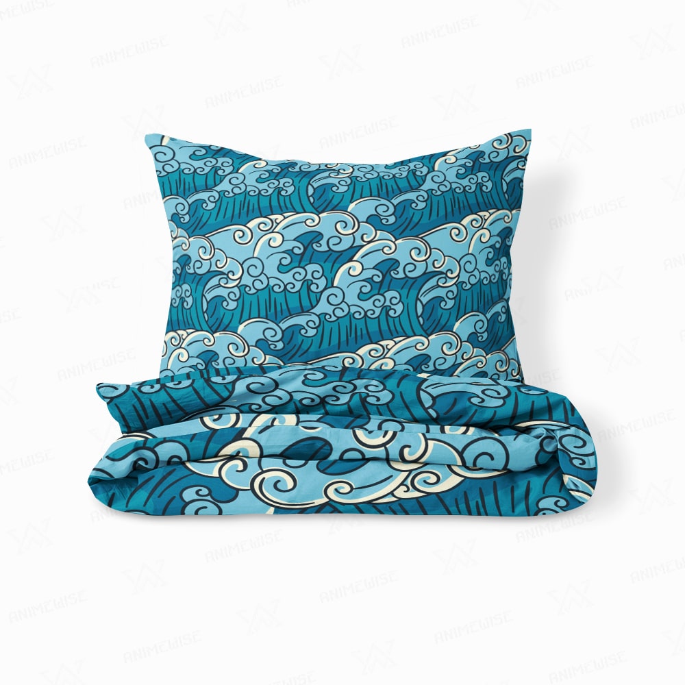 Waves of Kagawa Comforter Set Bedding