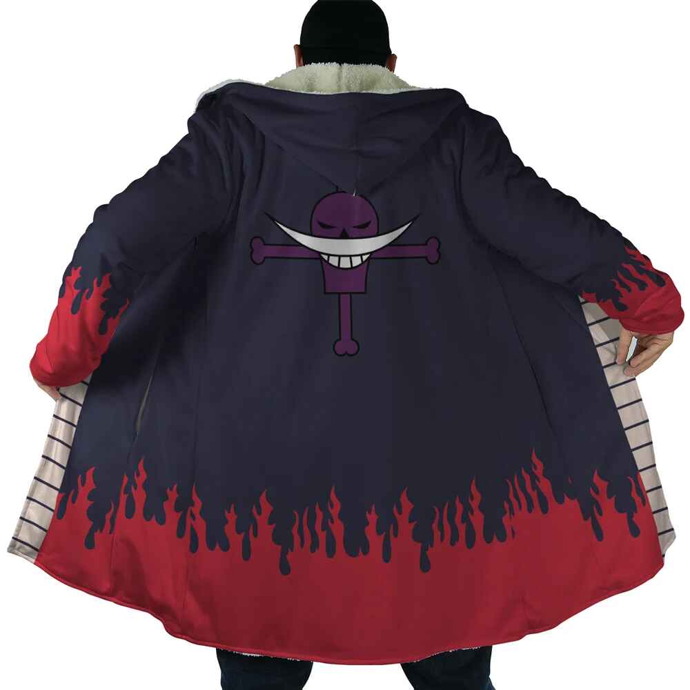 Whitebeard Ace Hooded Cloak Coat