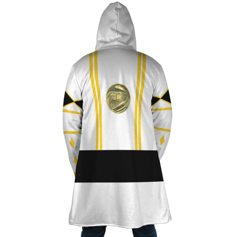 White Ranger Hooded Cloak Coat