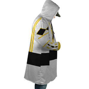 White Ranger Hooded Cloak Coat