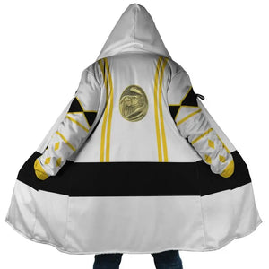 White Ranger Hooded Cloak Coat