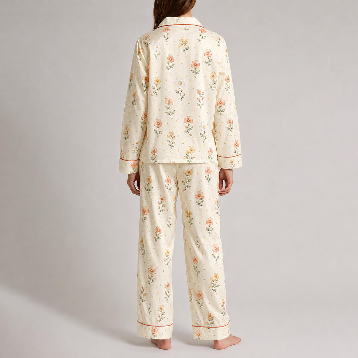 Women's Blush Ditsy Satin Pajama Set