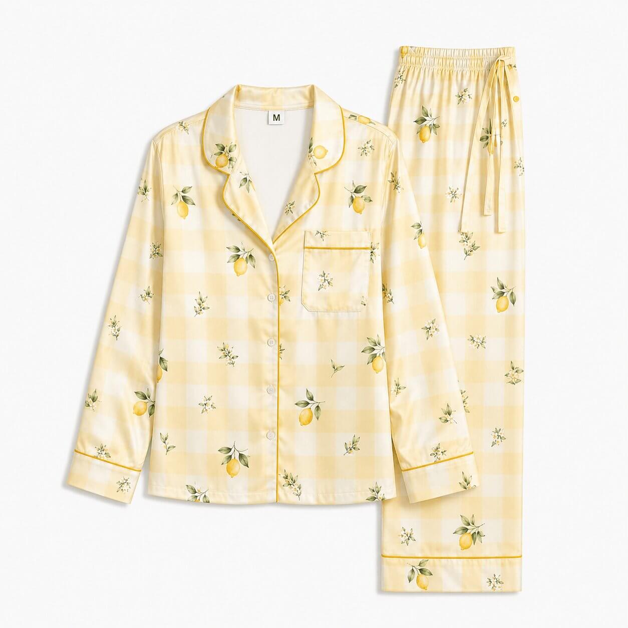 Women's Lemon Grove Satin Pajama Set