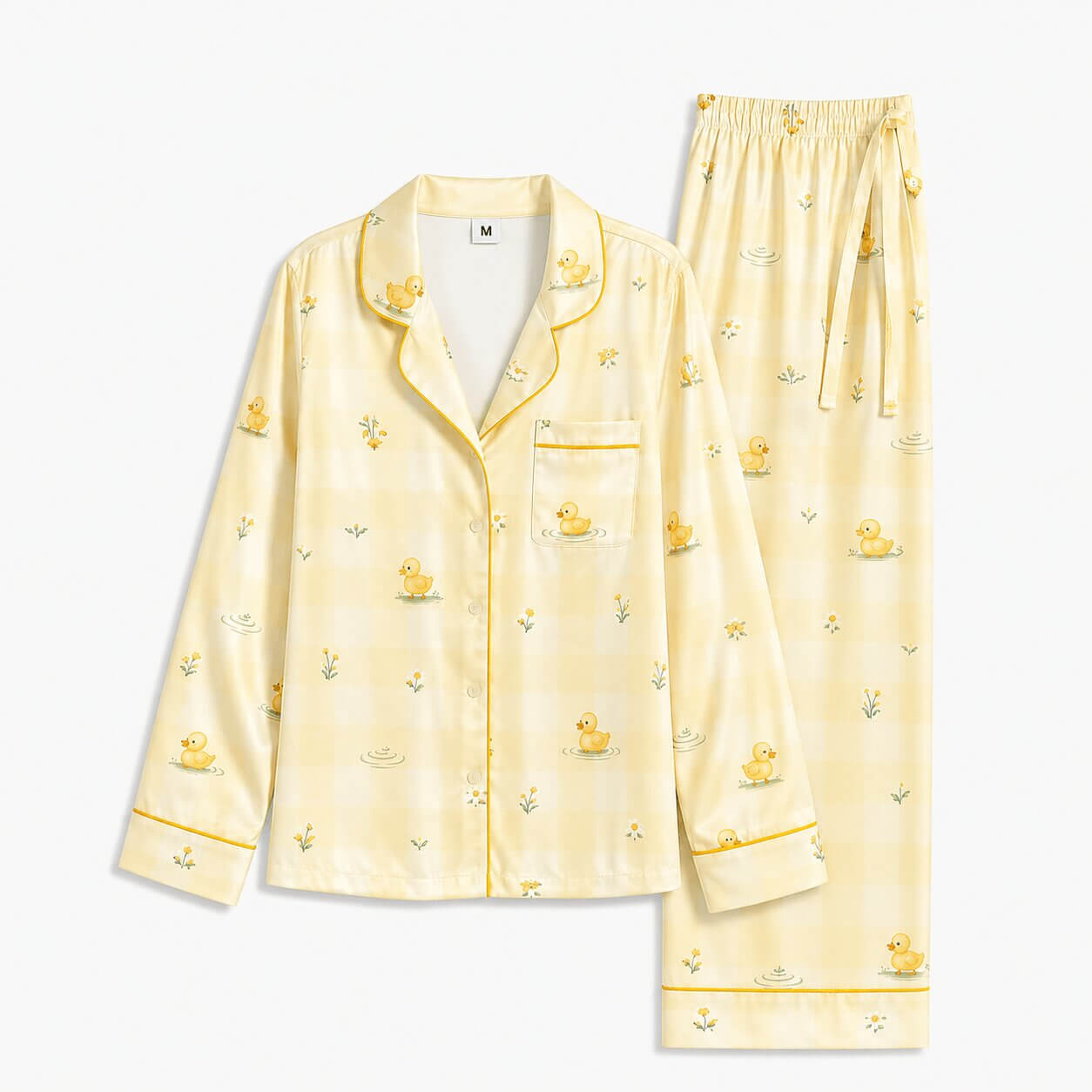 Women's Little Duck Satin Pajama Set