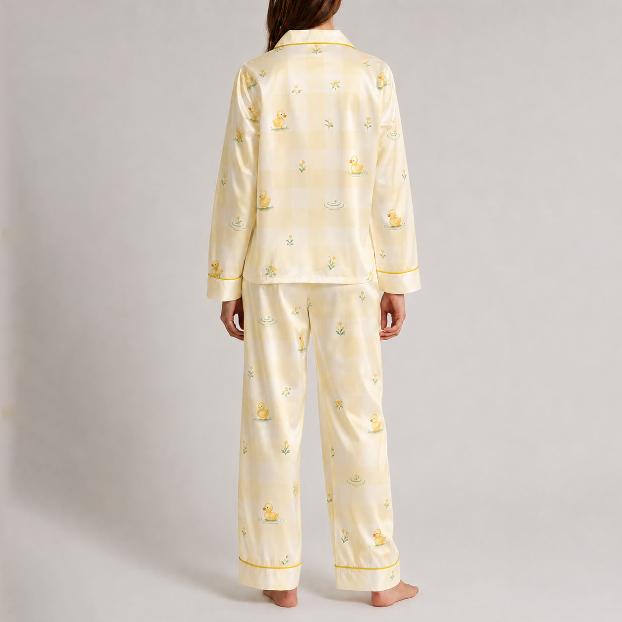 Women's Little Duck Satin Pajama Set