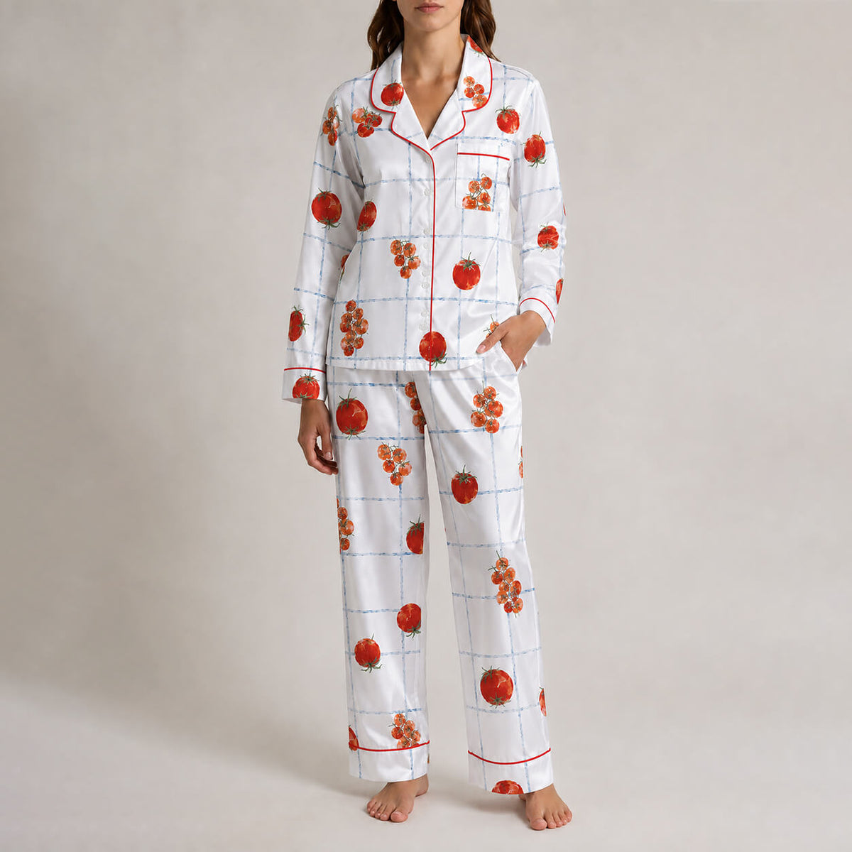 Women's Sweet Orchard Satin Pajama Set