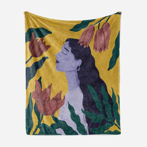 Women in Nature Aesthetic Blanket