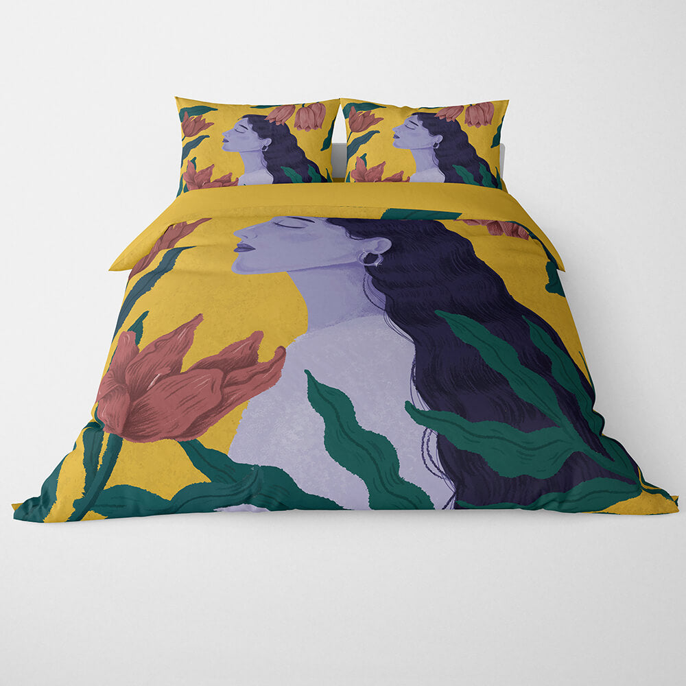 Women in Nature Aesthetic Duvet Cover Bedding