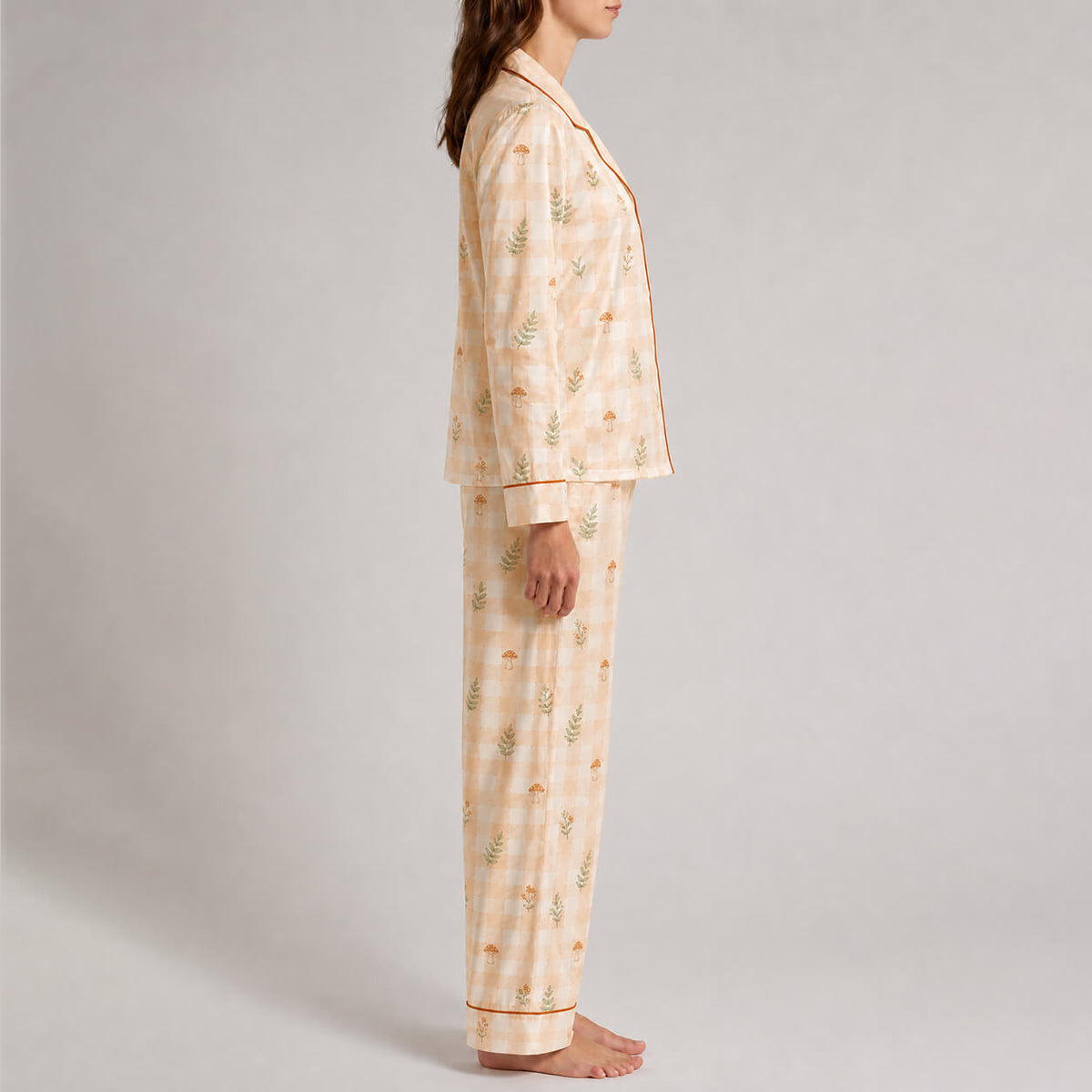 Women's Woodland Meadow Satin Pajama Set