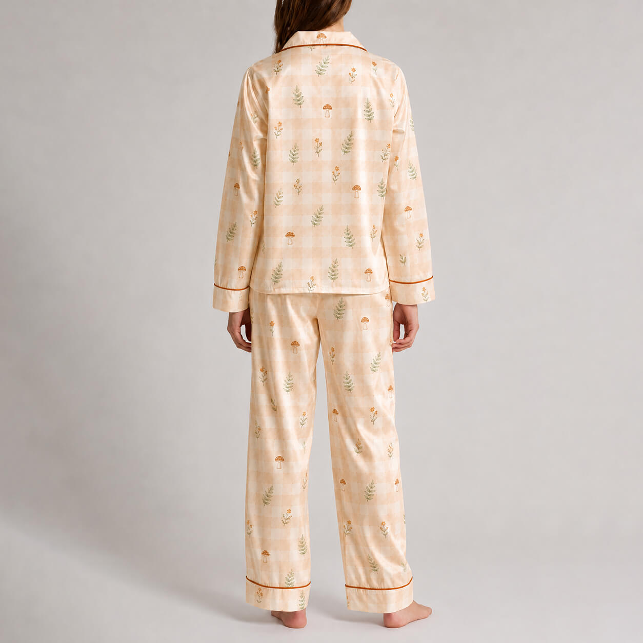 Women's Woodland Meadow Satin Pajama Set