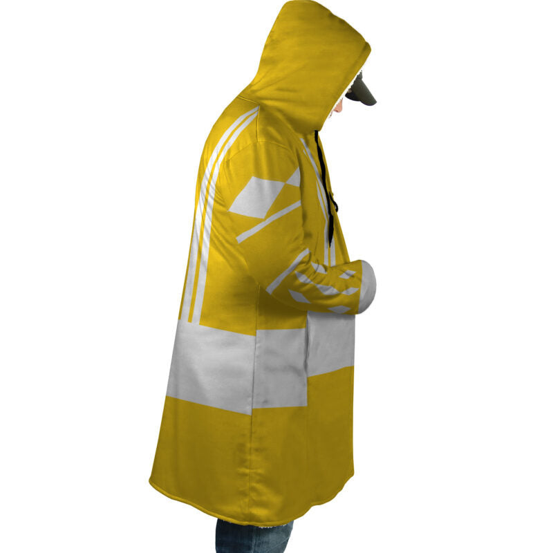 Yellow Ranger Hooded Cloak Coat