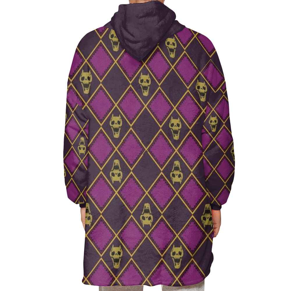 Killer Queen Diamond Pattern Skull Blanket Hoodie