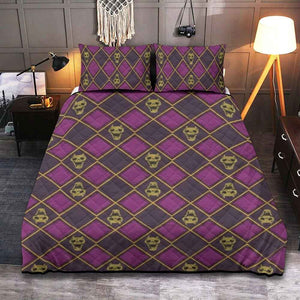 Killer Queen Diamond Pattern Skull Quilt Bedding